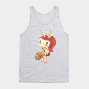 Little Girl with A Suitcase Lost in The Forest Tank Top